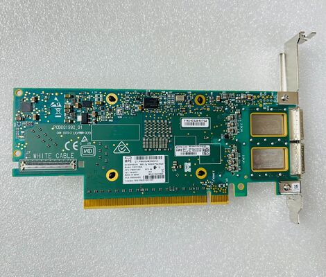 HP CX651105A Connect-6 VPI 100Gbps QSFP56 Adaptor Jaringan Server Serat Optik PCIe 3.0 X16 Kartu Ethernet Internal