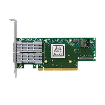 Mellanox MCX654106A-ECAT Connect-6 Dual-Port QSFP56 100GbE Wired Network Card untuk Pusat Data Internal Server PCIe Stock