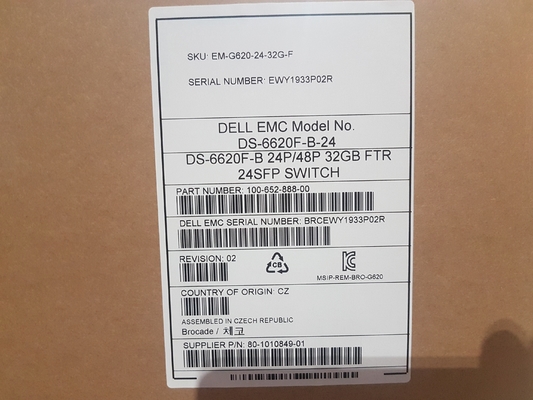 24 Port Aktif Brocade SAN Switch BR-G620-24-32G-R Dengan SFP 24pcs 32GB