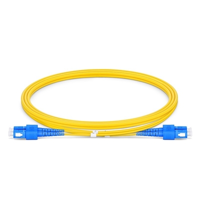 10m SC UPC Ke SC UPC Patch Cord Duplex 3.0mm OFNR 9/125 Single Mode