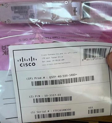 Cisco QSFP-40 QSFP28 Optical Transceiver 10-3317-01 40GBASE Dan 100G SR BiDi