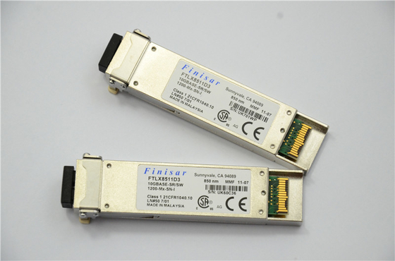 Finisar FTLX8511D3 850nm XFP Transceiver Optik Untuk 10GBASE-SR / SW 10G Ethernet