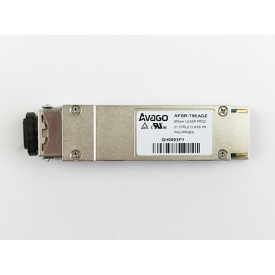 40G QSFP+ SR4 850nm 150m MTP / MPO Modul Serat Optik Multimode Merk Avago