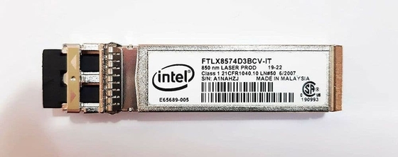 Intel FTLX8574D3BCV-IT 1G/10G 850nm Multimode Datacom SFP+ Modul Transceiver Optik