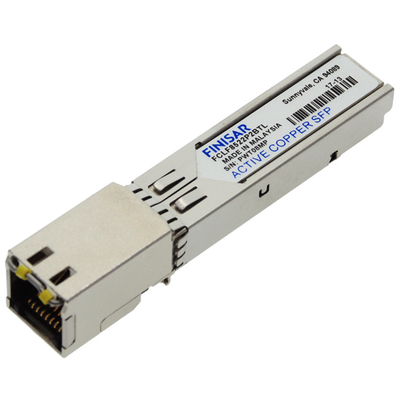 Finisar FCLF8522P2BTL SFP Transceiver Tembaga RJ45 850nm 300m 1000BASE-T RoHS Compliant