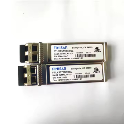 Finisar FTLX8571D3BCL 10Gb/s 850nm Multimode Datacom SFP+ Transceiver Optik untuk 10G Ethernet MPO POE 4G Kompatibel SM