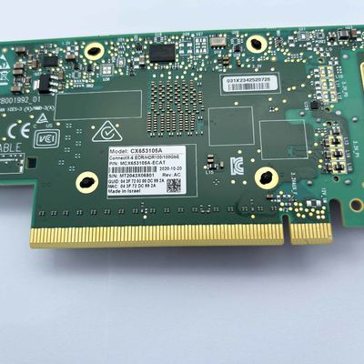 Mellanox ConnectX-6 VPI MCX653105A-ECAT 100GbE Infiniband EDR HDR100 Adaptor Server RDMA PCIe 4.0 X 16 QSFP56 Tunggal