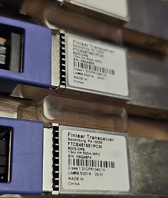 Finisar QSFP-DD-800G-DR8 500M SMF MPO16 Modul Optik Paralel 100G Network Switch 16 Core Kapasitas 40G Fiber Optic Equipment