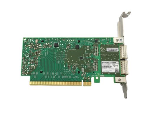 Kartu Antarmuka Jaringan Ethernet PCIe 3.0 X16 Host Interface EDR InfiniBand dan 100GbE Dual Port QSFP28 Mellanox MCX556A-ECAT