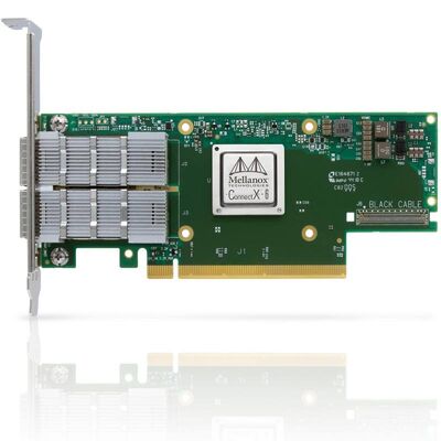 Mellanox MCX653106A-HDAT 40G Dual-Port QSFP56 Fiber Optic Adapter Card untuk 40G Ethernet dengan Garansi 1 Tahun