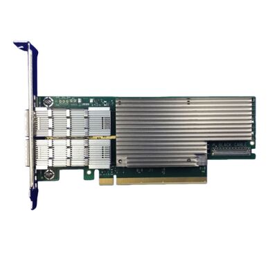 Kartu Antarmuka Jaringan Ethernet NVIDIA Connect-6 VPI Series MCX654106A-HCAT PCIe 3.0x16 Dual Port 200Gb/s QSFP56 Server