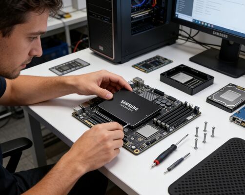 Samsung MZQLB7T6HALA-00W07 7.68TB PCIe 3.0 NVMe U.2 Enterprise SSD untuk Server Pusat Data