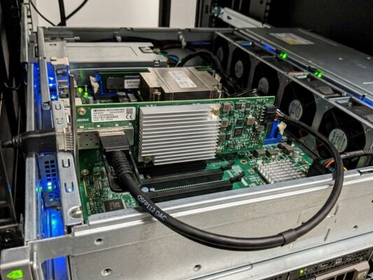 NVIDIA MCX75310AAS-NEAT 800G Ethernet InfiniBand Adapter Ultra Low Latency High Bandwidth Network Card untuk Pusat Data