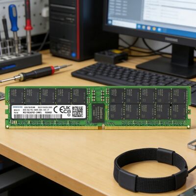 Samsung M321R8GA0PB0-CWMCJ asli 64GB DDR5 ECC RDIMM 288-Pin untuk Enterprise Server