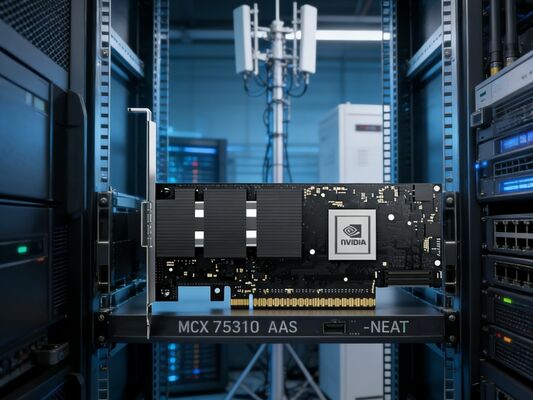 NVIDIA MCX75310AAS-NEAT ConnectX-7 400Gb/s NDR InfiniBand Single Port OSFP PCIe 5.0 x16 Kartu Jaringan untuk AI Server dan Data Center
