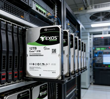 Seagate ST12000NM000J Exos X18 12TB SATA3 7200RPM 256MB HDD Server Perusahaan