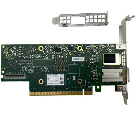 NVIDIA MCX653105A-HDAT ConnectX-6 Adaptor QSFP56 Tunggal 200G HDR PCIe4.0 VPI HCA