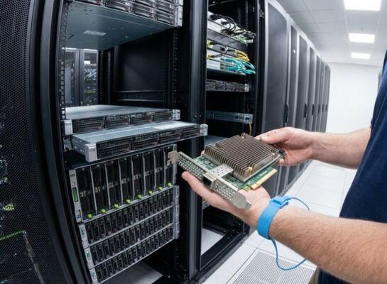 Kartu Antarmuka Jaringan NVIDIA MCX75310AAS-NEAT ConnectX-7 VPI Port Tunggal OSFP 400GbE NDR InfiniBand PCIe5.0 x16
