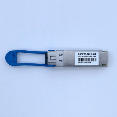 QSFP28 OTU4 100Gbps 112Gbps Modul Penerima Serat Optik Kecepatan Data Ganda LWDM4 10KM LR4 SMF