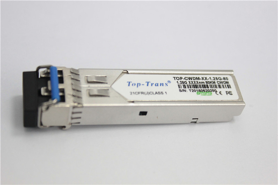1.25g Modul Transceiver SFP Konektor LC Serat Optik 80Km Fast Ethernet Single Mode