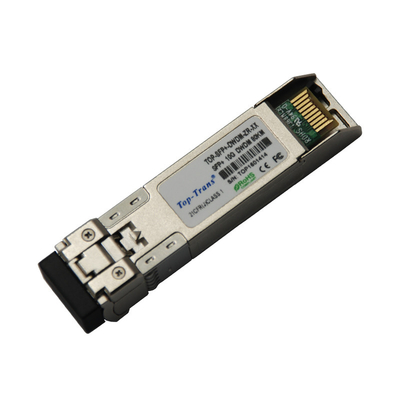 Modul SFP Serat Optik DWDM 80KM 10G Konektor LC Model Tunggal
