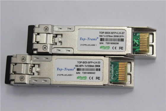 Rohs 20km 10G SFP Module Hot Pluggable 1.5W Konsumsi Rendah