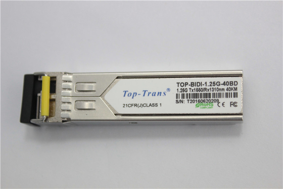 40km SFP Dua Arah Transceiver 1.25Gbps Tx1490nm Rx1310nm