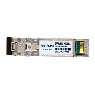 5G Fronthaul 25G BIDI SFP28 Optical Transceiver 20KM ECPRI Serat Tunggal