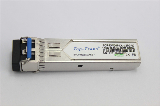 1.25G DWDM SFP Duplex LC SFP Optical Transceiver 80Km Hot Pluggable